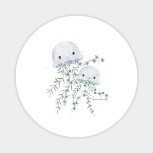 Flower Jellyfishes Magnet